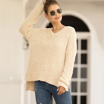 2020 novo jeseni in pozimi žensk zrn žamet proti-vrat split puloverju pulover zimskih oblačil žensk Računalnik Pletene Proti-Vrat