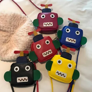 Otroci Vrečko Otroke, Risanka Robot Design Navzkrižno telo Torbico, Modni, Dekleta, Otroci Ramenski Messenger Bag