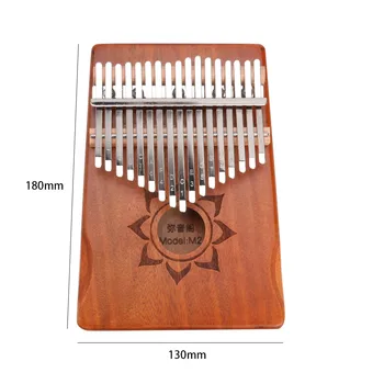 17 Tipke Kalimba Leseni Mahagoni Palec Klavir Prst Tolkala Glasbeni Instrument, s Tuning Orodje Sprejemnik Vrečko za Shranjevanje