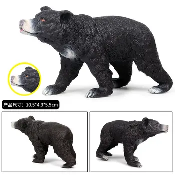 Simulacija Črni Medved Živali Slika Igrače Realne Divjih Gozdnih Bitij Akcijski Modeli Otroci Izobraževalne Kognitivne Kipi Igrače