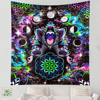 Sveto žival steni visi čarovnice Hipi Bohemian dekoracijo Mandala tapiserija, joga mat spalnica dekoracijo doma vzmetnice