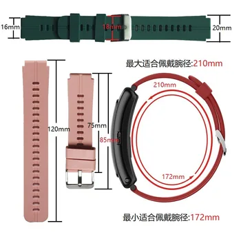 Šport Trak za Huawei Talkband B6 B3 pametni telefon Silikonski manšeta 16 mm Zapestnica Band Za TIMEX TW2T35400 TW2T35900 Watchband