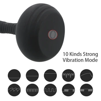 Moški Prostate Massager 10 Frekvenčni Vibrator USB Polnjenje Silikonski Butt Plug Analni Čep Odraslih Masturbator Spolnih Igrač Za Moške