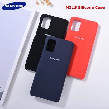 Original Visoke Kakovosti Samsung Galaxy M31S Primeru Svilnato Silikonski Pokrovček Mehak na dotik Zaščitna Telefon Lupini Za m31s 6.4 palčni 3 barve