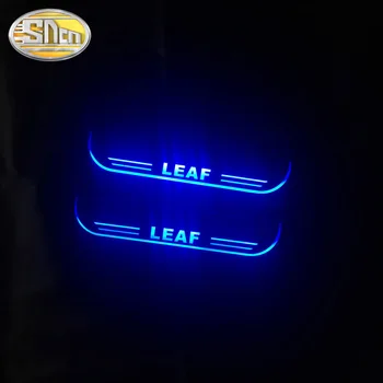 SNCN 4PCS Avto LED Vrata Polico Za Nissan LEAF 2018 2019 2020 Ultra-tanek Akril Dynamic LED Dobrodošli Svetlobe Izvažajo Ploščica Pedal