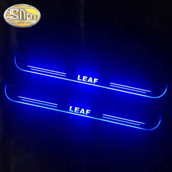 SNCN 4PCS Avto LED Vrata Polico Za Nissan LEAF 2018 2019 2020 Ultra-tanek Akril Dynamic LED Dobrodošli Svetlobe Izvažajo Ploščica Pedal