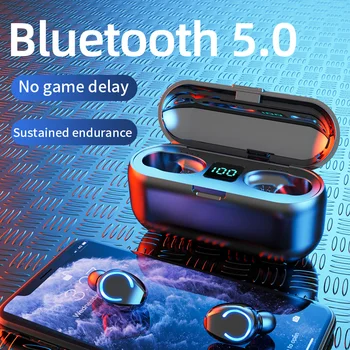 Floveme Brezžična tehnologija Bluetooth 5.0 Slušalke LED Zaslon TWS 2000mAh Prstnih Dotik Ušesnih Čepkov Slušalke Z Mikrofonom