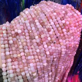 Naravni Kamen Kroglice Oddelek Kvadratnih Pink Opal Svoboden Kroglice Za Nakit Kar 4 mm, DIY Ogrlico, Zapestnico, Uhane, Opremo