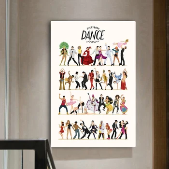 Pulp Fiction Dance Pari Film Plakatov In Fotografij Platno Umetniško Slikarstvo Na Steni Sliko Minimalističen Dekor Cuadros Za Dnevno Sobo