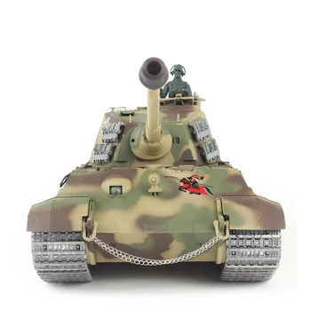 1:16 Nemški Henschel Tiger Kralj Bojni Tank 2.4 G Daljinski Upravljalnik Model Tank Z Zvokom Dim Streljanje Učinek - Kovinski Edition