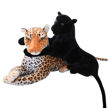 Velikan Velikost Veren forest king Panthera simulacije polnjene divje živali gepard pliš, black panther leopard mehke igrače