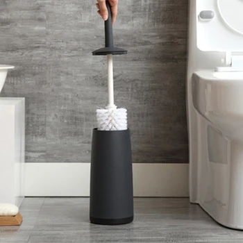 ABSS-Toaletne Ščetke in Imetniki Toilet Bowl Krtačo z Imetnik Črno za Kopalnice Sodobno Oblikovanje Ščetko s Pokrovom Longe