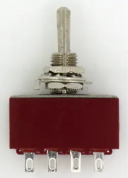 5pcs/veliko MTS-403 perforate premera 6 mm self-lock 12 pin NA IZKLJUČENO - NA 4PDT 3 pozicije preklopno stikalo
