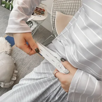 Porodniški Pijamas Pomlad Jesen Sleepwear Nastavite Ženske Pižame Porodniškega Obleko Z Dolgimi Rokavi Zdravstvene Nege More Dojenje Oblačila