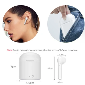 I7s TWS Brezžične Slušalke Bluetooth Slušalke Zraka Čepkov Šport Prostoročno Slušalko S Polnjenjem Polje Za Xiaomi iPhone Android