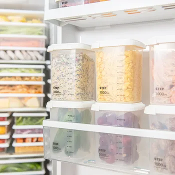 Ohraniti Sveže Posodo Plastični Zaprti Pločevinki Pregleden Hrane, Posode, Kuhinjskih Škatla Za Shranjevanje V Gospodinjstvu Za Shranjevanje Organizacija