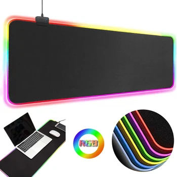 Gaming Miška Ploščica Igralec LED RGB Barvna Svetloba Svetlobni Namizje Mouse Pad Preprogo Računalnik Pripomoček za tipkovnico Desk Mat