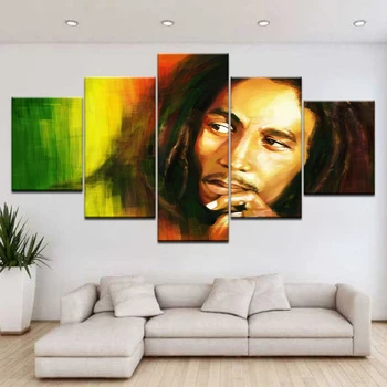 Bob Marley HD Platno Stensko Slikarstvo Umetnost Igra 5 Kosov Fotografij Sodobne Dom Dekor Sliko Plošče Plakat Za Linving Okvir Umetnine