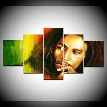 Bob Marley HD Platno Stensko Slikarstvo Umetnost Igra 5 Kosov Fotografij Sodobne Dom Dekor Sliko Plošče Plakat Za Linving Okvir Umetnine