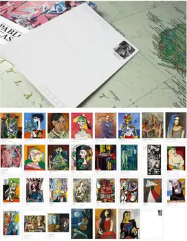 30 Kos/Set Pablo Picasso Skica Slikarstvo Dopisnica INS Slog Voščilnice za Sporočila Kartice DIY List Dekoracijo