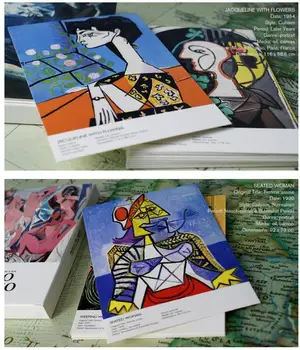 30 Kos/Set Pablo Picasso Skica Slikarstvo Dopisnica INS Slog Voščilnice za Sporočila Kartice DIY List Dekoracijo