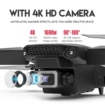 LSRC E525 True HD 4k širokokotni Dual Camera 1080P WIFI Vizualno določanje Položaja Višina Ohraniti Rc Brnenje Menoj Rc Quadcopter