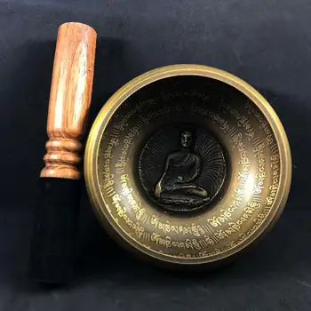 12 cm Novega Modela, Nepal Čakro, Joga Petje Skledo Budizem Medenina Tibetanske Sklede
