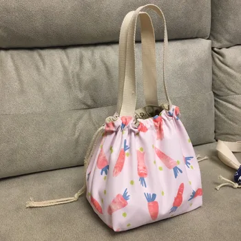 Japonski slog kosilo polje vrečko srčkan kosilo vrečko platno vrečko vrvico prenosno platno vrečko z riževo vrečko torbici kosilo vrečko tote vrečko