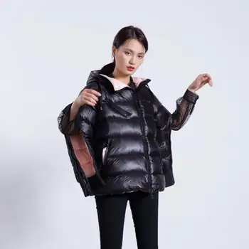 Zimske modne blagovne znamke dobre kakovosti lahko odpre rokav 90% raca navzdol plašč ženski zadrgo šivanje hooded toplo navzdol parkas wq135