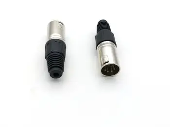25PCS 5 Pin XLR Moški, na primer s spajkanjem PRIKLJUČEK za Mikrofon Kabel