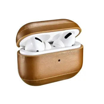 Luksuzni Icarer Pravega Usnja Vrečko Za Apple AirPods Pro Bluetooth Brezžično Polnjenje Slušalke Zaščitni Pokrov Primeru