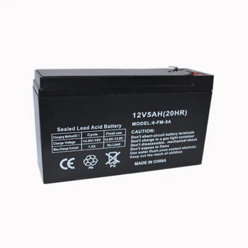 12V 5.0 AH Baterije Zaprti Shranjevanje svinčevih Baterij za ponovno Polnjenje za varnost in zaščita sistem