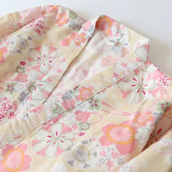 Japonski kimono style bombaž sveže slog pižamo bo ustrezala ženska športna pomlad in poletje pižamo pižamo vari domače storitev