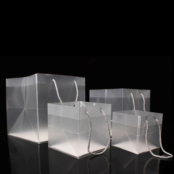 10pcs kvadratnih Prozorno plastično vrečko kozmetične embalaže, vrečke za poroko, rojstni dan baby tuš darilo vrečko Cvet vrečko bolsitas de papel