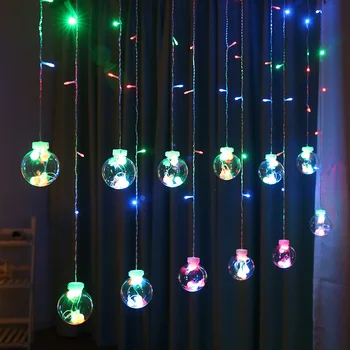 Nova LED, ki Želijo Žogo Zavese Niz Luči Garland Pravljice Božični Luči Dekor za Dom, Spalnica, Dnevna Soba, Balkon Poroko