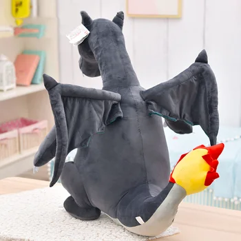 Novo plišastih dinozaver velikih plišastih otroške igrače anime slika polnjene charizard velika mehka lutka simulacija požara dihanje zmaj, otroci igrače