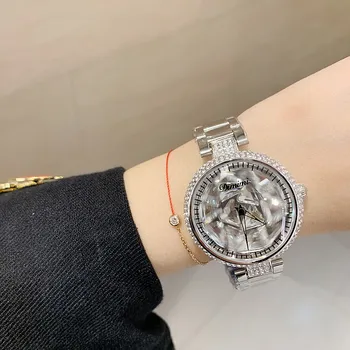 2019 Luksuzne Blagovne Znamke Lady Kristalno Watch Nosorogovo Ženske Obleke Watch Moda Quartz Vrtenje Ženske Ročne Ure, Iz Nerjavnega Jekla