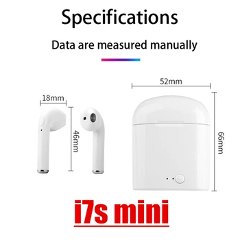 I7s mini Bluetooth 5.0 Slušalke Brezžične slušalke Športne Čepkov HI-fi Slušalke s micphone Slušalka Primeru Za Iphone Xiaomi