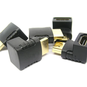 5 Pack HDMI 90 Stopnja Stopnja Desni Kotni Adapter Pozlačen HDMI Moški-Ženski Konektor, ki Podpira 3D 1080P HDMI Podaljšek za R