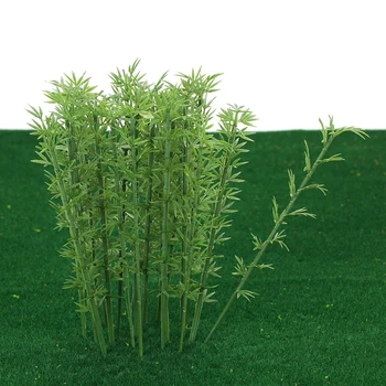 100 Kos Zelene Plastike Model Bambusa Dreves Merilu 1:75-1:300 Vrt Dekor Vlak Pokrajino Pokrajina za igrače za otroke