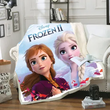 Disney Zamrznjeno 2 Elsa Ana Risanka Odejo, Vrgel Posteljnina Kot Stanja Toplo Mehko Kavč Sherpa Odeje Rojstni Dan Darila