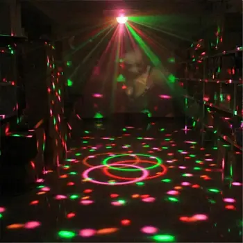 Glasovni Nadzor Razsvetljavo Učinek Mini USB Laser Stopnji Svetlobe Roman LED Osvetlitev DJ Disco Party Objave Lučka Čarobno Žogo Luči