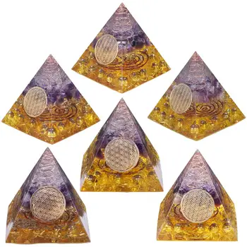 TUMBEELLUWA Zdravljenje Crystal Zlata Žica Orgonite Piramida Generator Energije za Reiki Meditacija Smolo Obrti Okrasni Kamen Orgonski