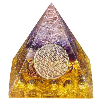 TUMBEELLUWA Zdravljenje Crystal Zlata Žica Orgonite Piramida Generator Energije za Reiki Meditacija Smolo Obrti Okrasni Kamen Orgonski