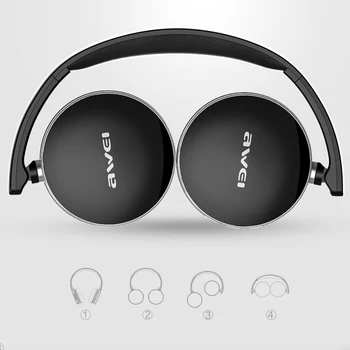 AWEI A500BL FoldableHi-Fi Stereo Bluetooth slušalke Brezžične Slušalke Športne hrupa preklic Slušalke Z mikrofonom slušalke
