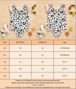 2020 Leopard Moda Natisnjeni swimsuit za Malčke Baby Otroci Dekle Poletje Bikini En Kos Kopalke, Kopalke počitnice na plaži oblačila