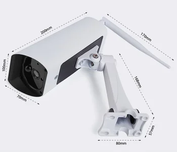 1080P Solarno Polnjenje Brezžične IP Kamere, WiFi Nepremočljiva Varnostna Kamera Bullet IR Nočno Vizijo Nadzor CCTV Kamere Novo 2019