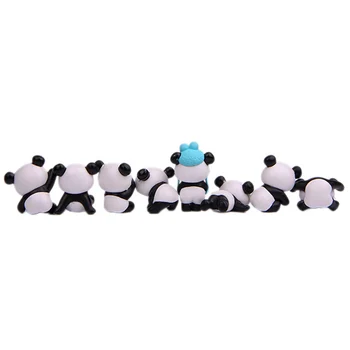 8Pcs/Set Srčkan Večnamensko Praktično Stilsko Privlačen Risanka Panda Toy Figurice Krajine Pravljice Miniaturni Vrt Dekor